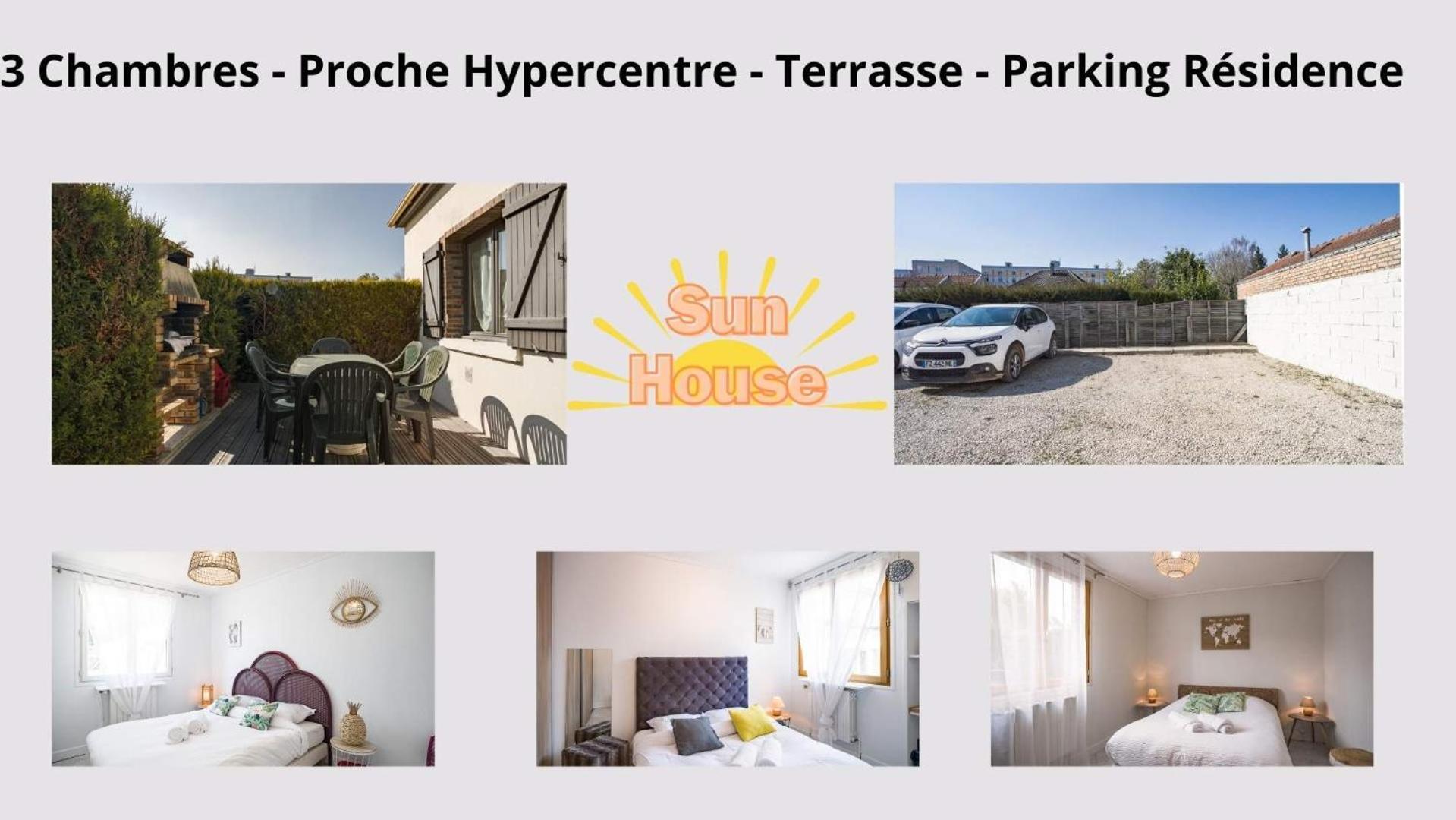 Sun House - Terrasse Parking Prive Gratuit Lejlighed Troyes Eksteriør billede