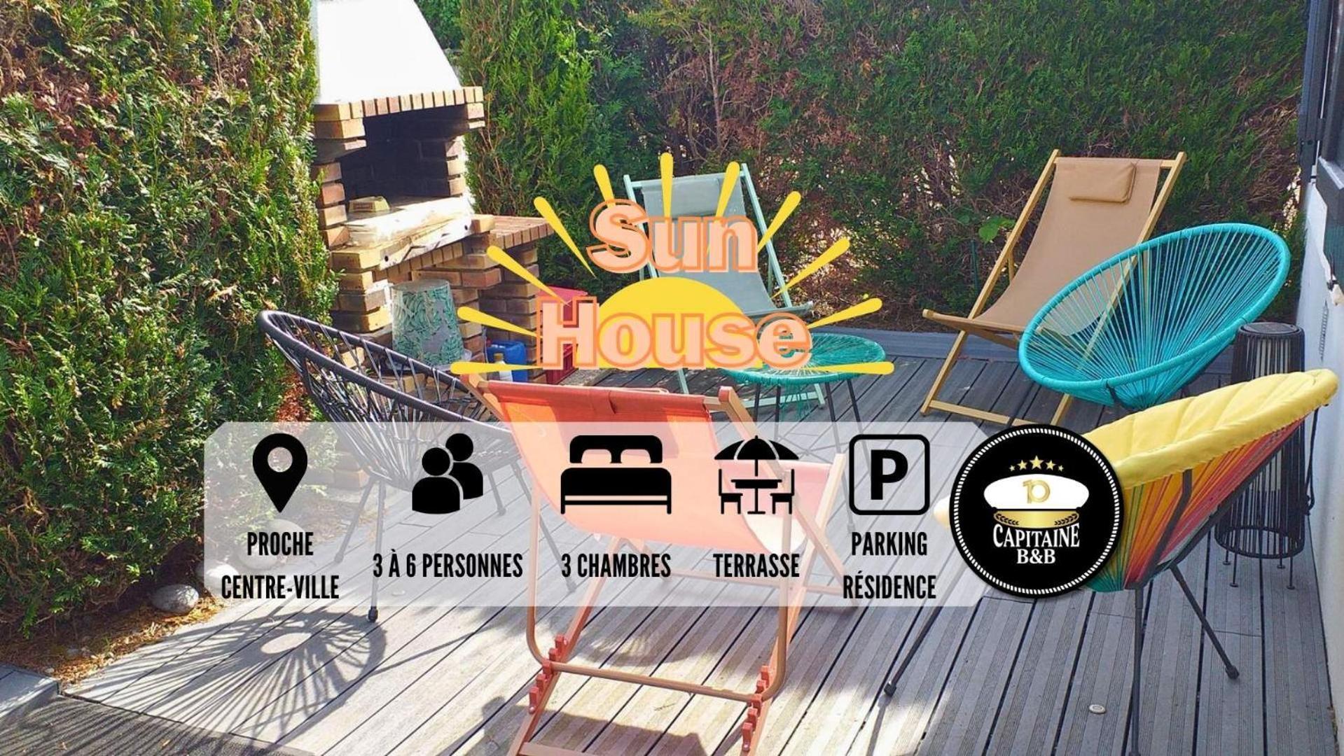 Sun House - Terrasse Parking Prive Gratuit Lejlighed Troyes Eksteriør billede